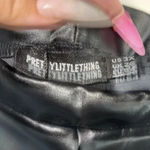 Pretty Little Thing  Plus Flare Black Faux Leather Trousers Size 3X Photo 2