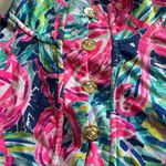 Lilly Pulitzer Windsor Flamingo button up popover pullover long sleeve small Photo 2