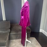 Women’s Pink Double Breasted Velvet 2 Piece Pant Suit Peak Lapel Size L NWT Size L Photo 4