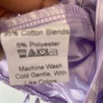 Romwe  lavender lilac purple short sleeve printed crop tie up top shirt Photo 4