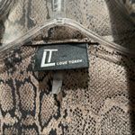 Love Token Snakeskin Print Tie Jacket Brown Size Small Photo 5
