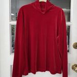 Lands End Velvet Mock Neck Top Women’s XL 18 Photo 0