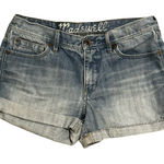 Madewell  Jean Shorts Women's Size 30 Blue‎ Denim Mid Rise Light Wash Pockets Photo 0
