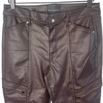 White House | Black Market WHBM Women’s High Rise Coated Skinny Cargo Jeans Size 10 in Cabernet New NWT Photo 1