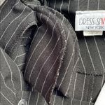 Dress Savvy Vintage Black Pinstripe Blazer with White Floral Detail Size 10P Photo 8