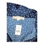 Loft Womens Navy Blue Dotted Satin Midi Shirtdress Photo 4