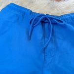 Catalina Solid Blue Lace Up Shorts Photo 1