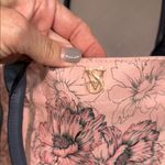 Victoria's Secret Pink Floral Tote with Dark Gray/Grey and Black Trim Photo 8