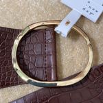 Women’s Barkwood Brown Wide Belt with Gold Buckle S NWT Photo 2