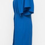 Black Halo . Holland Flutter-sleeve Button-down Midi Dress. Photo 6