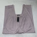 Nasty Gal NWT  Sz 10 High Waisted Tapered Check Pants In Lilac Photo 4