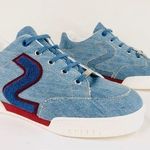 Stella McCartney  Embroidered Denim Logo Sneakers Photo 0