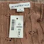 Aeropostale NWT  Crochet Tie Front Blush Pink Cropped Tank Top Size Medium Photo 3
