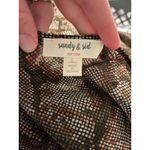 Sandy & Sid Sandy &‎ Sid New York Dress L Snakeskin Print Long Sleeve V Neck Photo 1