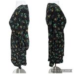 Amanda Uprichard  100% Silk Deep V Floral Mini Dress Black Puff Sleeve Small NEW Photo 7