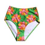 Modcloth  x Marisol Muro NIP Green Petals Cats Sara High-Waisted Bikini Bottom LG Photo 3