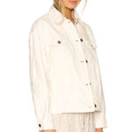 Free People  Jolene Trucker Denim Jacket in Ecru, Size L​​​​​​​​​ Photo 1