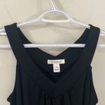 White House | Black Market black v-neck smocked detailing tunic tank top size S Photo 3