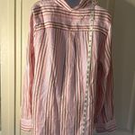 Caslon (r) Stripe Gauze Shirt Ivory Cloud- Pink Photo 1