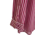 Roaman's Classic Long Sleeve Button Up Pinstriped Boyfriend Shirt Pink Size 18W Photo 5