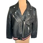 Levi's Levi’s NWT Faux Leather Moto Jacket Black Ribbed Hem Asymmetrical Zip Size XL Photo 12