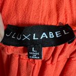 JLUXLABEL  Orange Wide‎ Leg Pants Linen Blend Minimalism Boho Coastal Large Photo 3