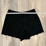 Abercrombie & Fitch  Black Ribbed Lounge Pajama Shorts Sleepwear Lace Trim Size S Photo 1