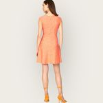 Esteban Cortazar‎ Collective Mini Tennis Dress Orange Dots Print Ruffled Slit M Size M Photo 3