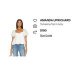 Amanda Uprichard NWT! Tomasina Puff Sleeve Babydoll Top in Cirrus - Size Small Photo 10