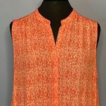 Hilary Radley  Pull Tie Waist Orange & White Women’s Dress Size 12 Photo 2