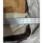 Etienne Aigner Purse~ Beige Linen Blend~Burgundy Trim~Snap Close Gold Hardware Photo 14