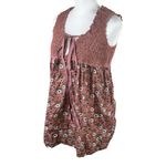 Free People  Floral Crochet Tunic Honey Pie Boho Sleeveless Tank Top Size Small Photo 4