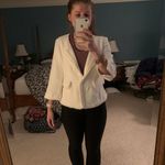 New York & Co. NY&Co. White Textured Blazer, M Photo 3