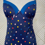 Boden Milos Cup Size Tankini Top Navy Spot Blue Photo 4