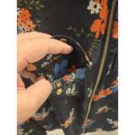Michael Kors Size M Full Zip Floral Design Rolled Sleeves Gold-Tone Snap Pockets Photo 2