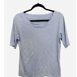 Talbots  100% Pima Cotton Boat Neck Lavender Purple 3/4 Sleeve Top Size Medium Photo 0