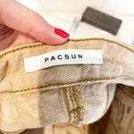 PacSun Sand Tie Dye High Waisted Frayed Denim Festival Shorts Beige Tan 6 Photo 3