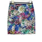 Tommy Hilfiger 90S Vintage Vibrant Floral Butterfly Colorful Pencil Skirt Size 6 Photo 1