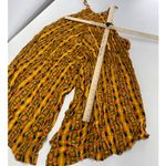 Kahindo Jumpsuit Womens Small Yellow Printed Kano V Neck Flowy Sleeveless Photo 4