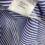 J.Crew Womens Blue Striped Top V Neck Bell Sleeve Size 4 Office Career Casual Photo 6