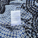 Joie  Silk Tunic Dress Women's Size XS Blue‎ Cream Geometric Long Sleeve V-Neck‌ Photo 4