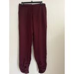 White House | Black Market Burgundy Cropped Joggers Slit Hem Business Casual Modern Career Pants Photo 1