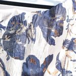 Oleg Cassini Brocade Off the Shoulder High Low Dress 6 Formal Floral Stunning Blue Photo 3