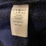 Aspen Blue & Black Plaid Wool Blend Oversized Open Cardigan Blanket Car Coat Size M Photo 3