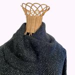 C women’s size XL black and metallic silver sweater, turtle neck, soft pull over Photo 3