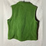 Y2k 90.s L.L. Bean Vibrant Green Fleece Women's Mountain Classic Fleece Vest Size L Photo 3