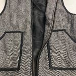 Honey Punch Herringbone Vest Size Medium Black & White Photo 7