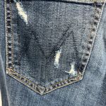Mother The Looker Ankle Fray Alley Cat Dark Wash Distress Denim Skinny Jeans 29 Photo 7