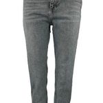 ZARA Women's Black High Waist Frayed Raw Hem Straight Skinny Denim Jeans Pants 6 Photo 0