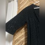 JH Collectibles Vintage Women's Black Crotchet Knit Cardigan, Size L Photo 2
